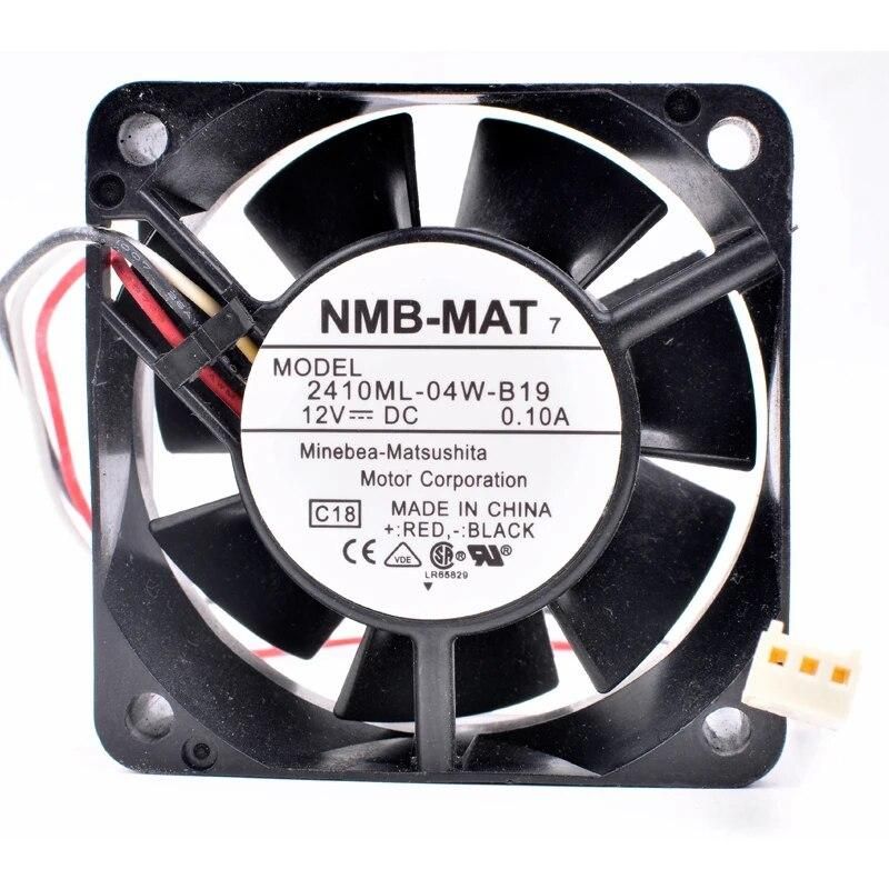Brand new original 2410ML-04W-B19 6cm 6025 60x60x25mm DC12V 0.10A Computer chassis power supply cooling fan