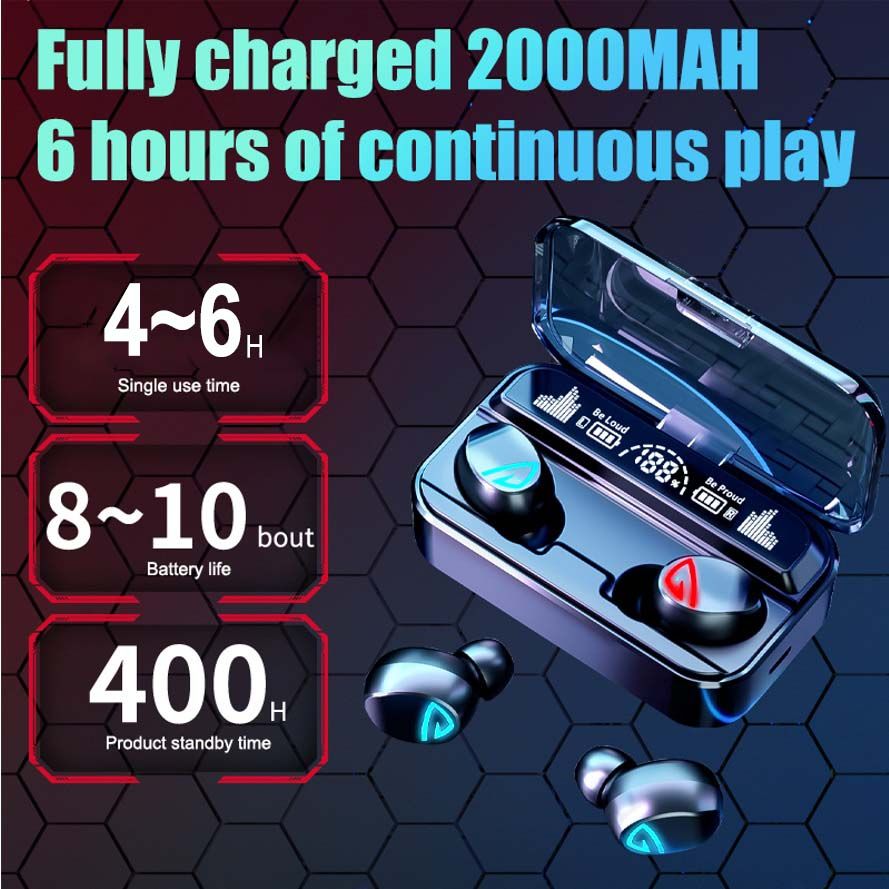 Wireless Bluetooth Earphone Headset Stereo Long Life Earbud