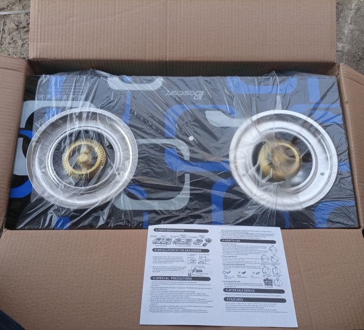 Universal Table Top Gas Cooker With Glass Top - 2 Burner - '