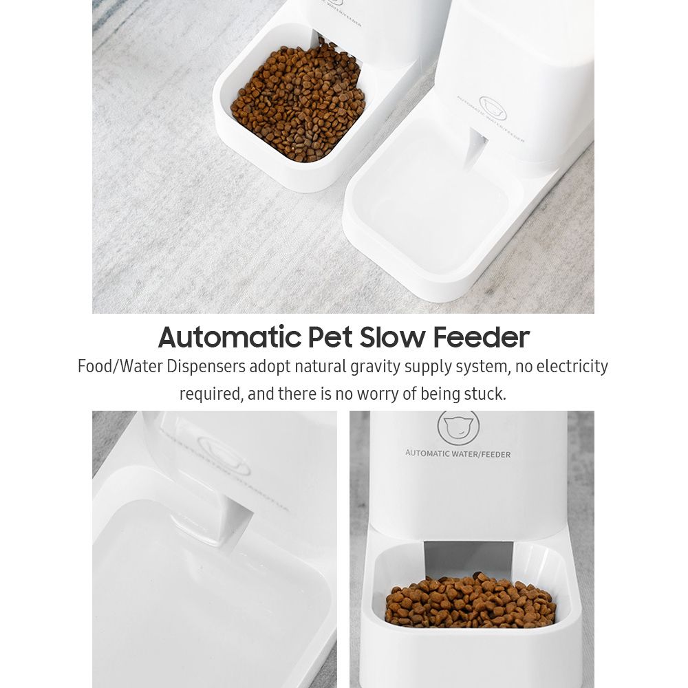 Pet Water Dispenser Food Feeder Self-Dispensing Gravity