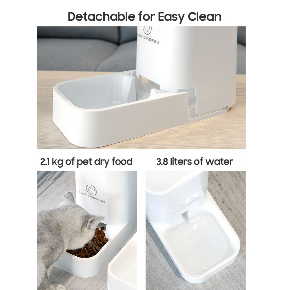 Pet Water Dispenser Food Feeder Self-Dispensing Gravity