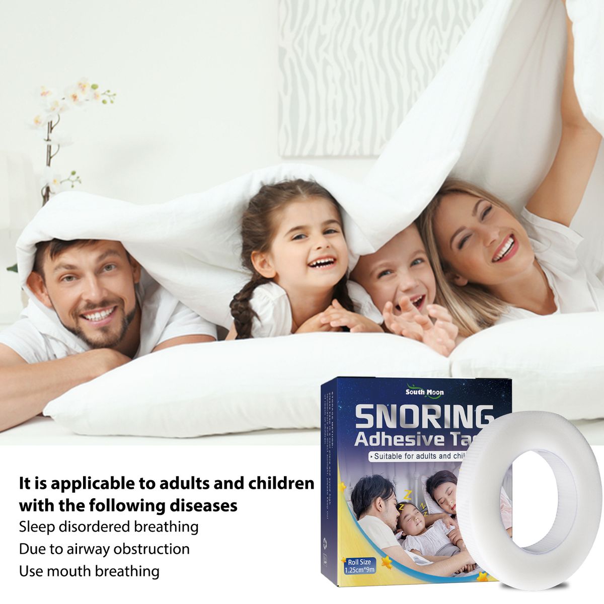 Anti Snoring Adhesive Tape Mouth Strip Better Sleep 9m