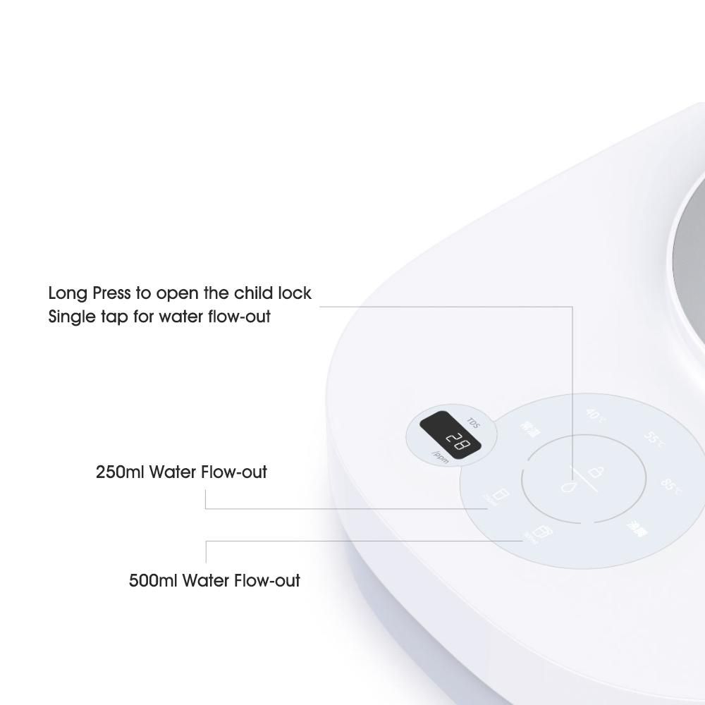 Xiaolang TDS Hot Water Dispenser Adjustable Temperature Volume Fast Boil Water Quality Tester Touch HD-JRSSQ01 Dispenser 220V 2100W