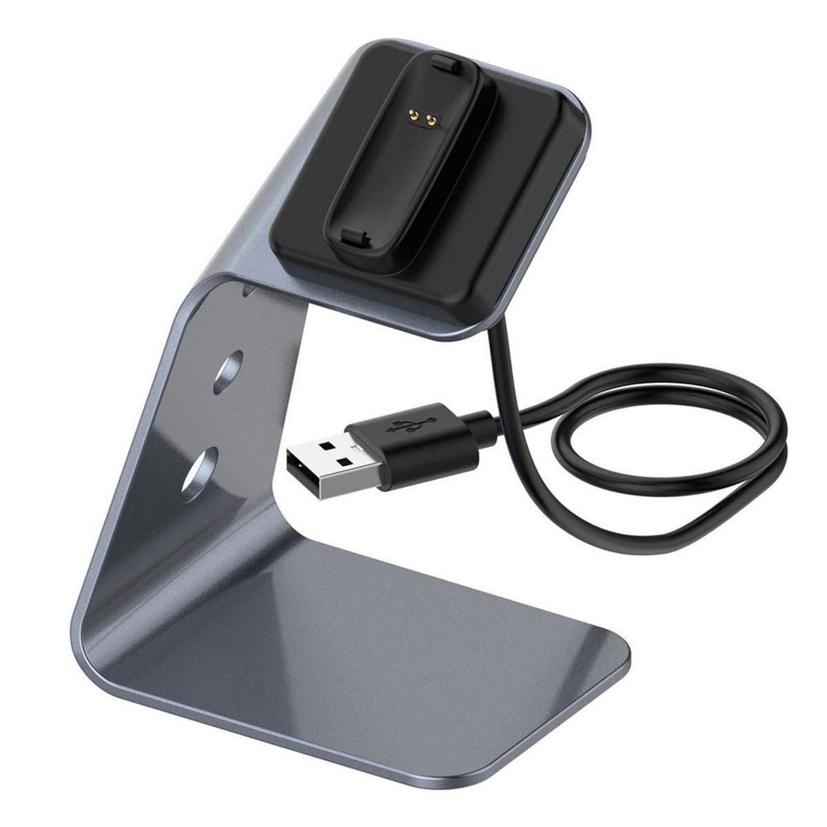 Portable Charger USB Fast Charging Dock Base Stand for-Grey