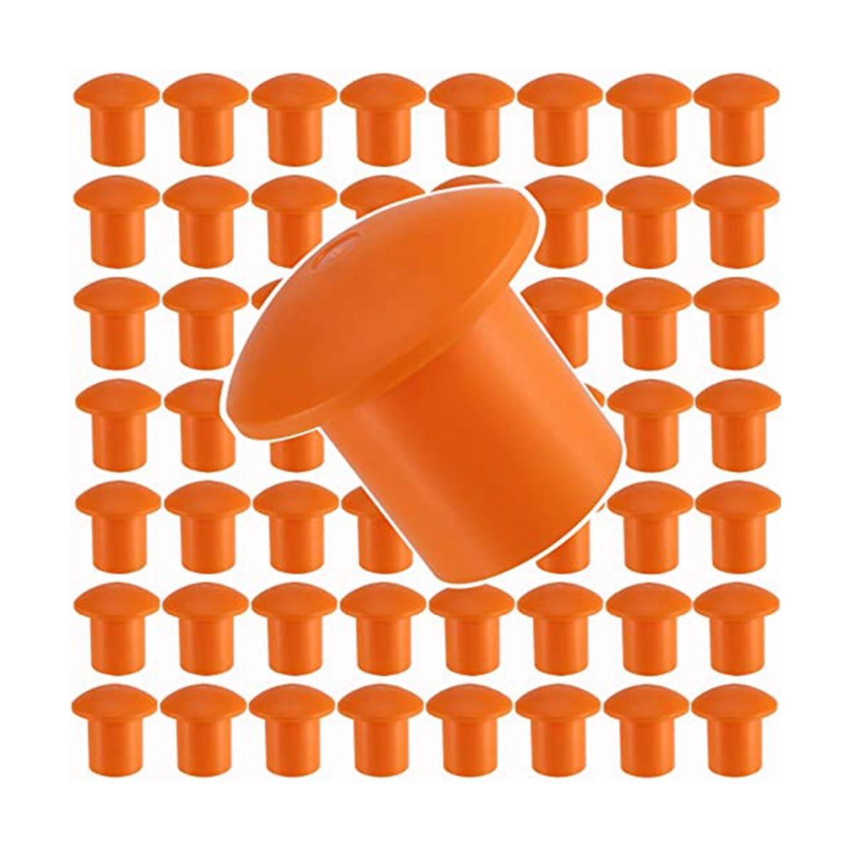 80 Pcs Rebar Caps, Mushroom Rebar Safety Cover, Orange
