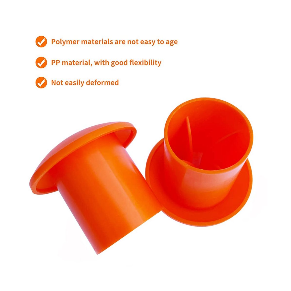 80 Pcs Rebar Caps, Mushroom Rebar Safety Cover, Orange