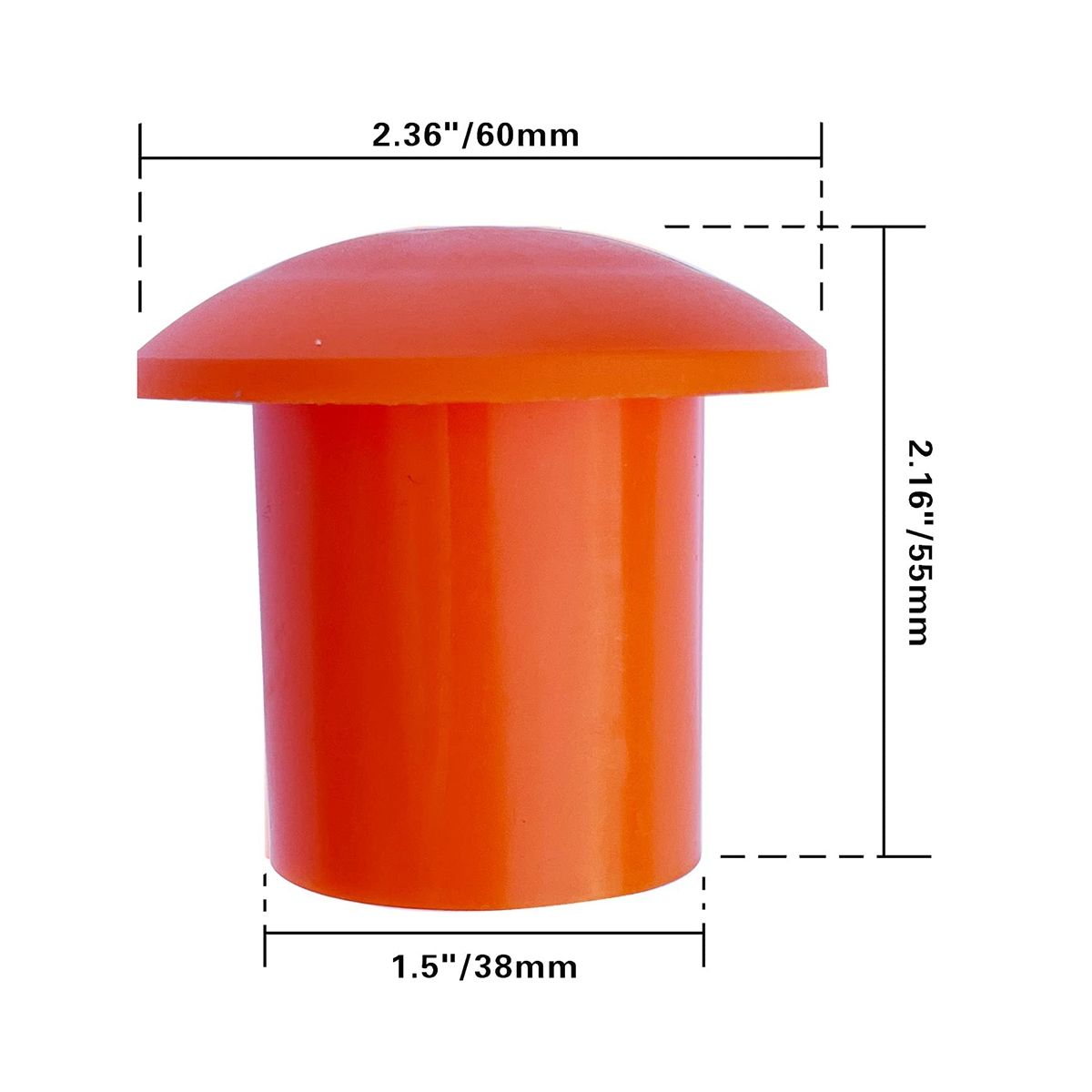 80 Pcs Rebar Caps, Mushroom Rebar Safety Cover, Orange