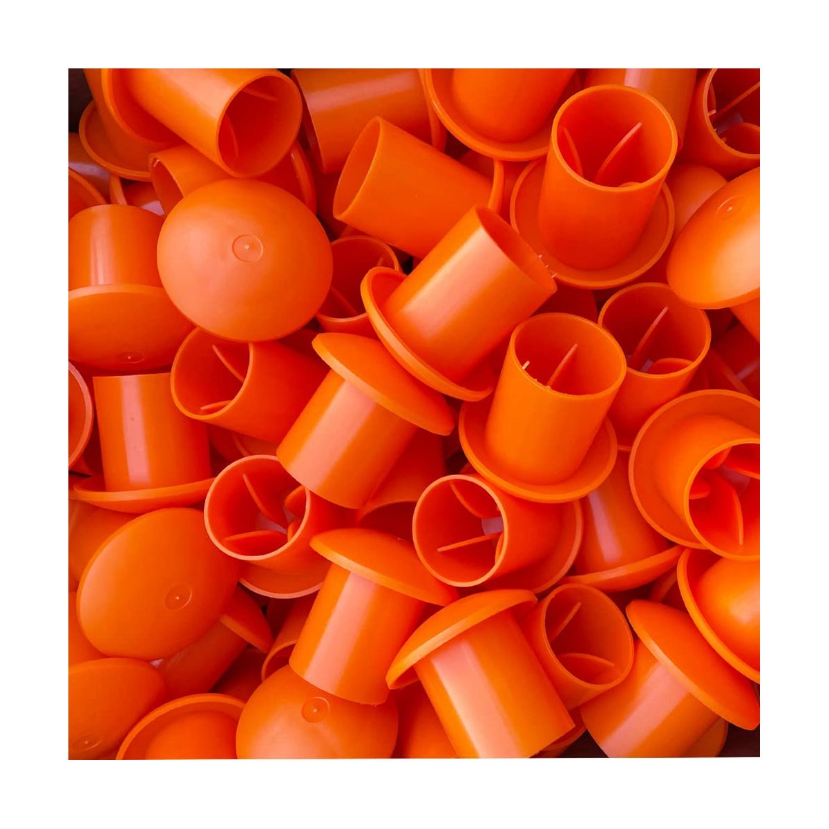 80 Pcs Rebar Caps, Mushroom Rebar Safety Cover, Orange