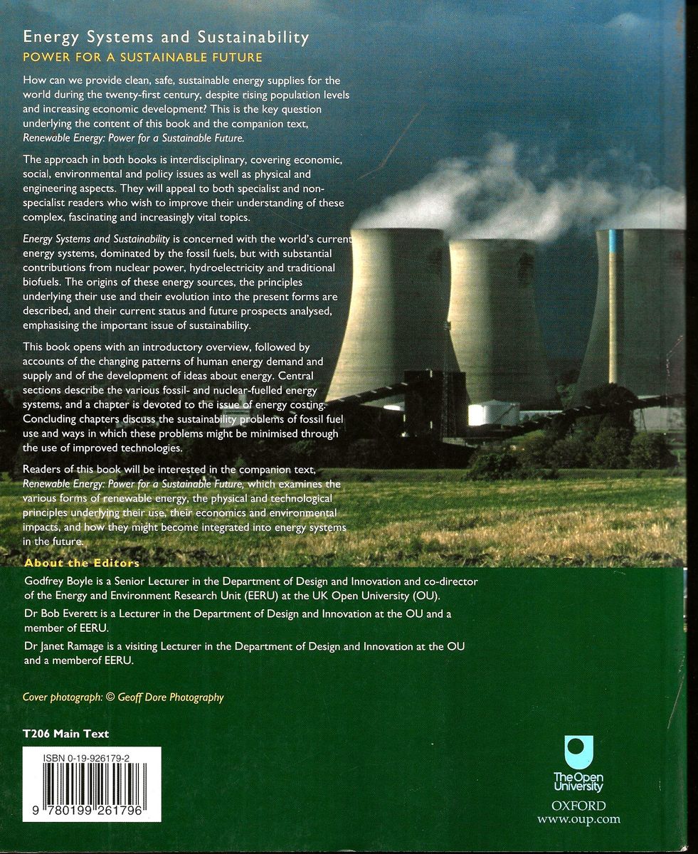 Energy Systems And Sustainability