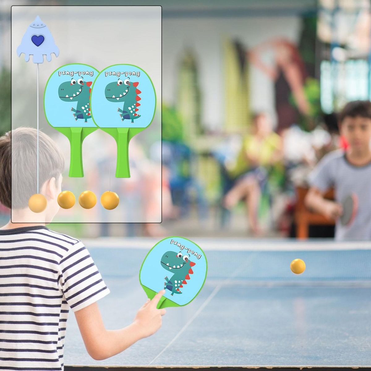 Hanging Table Tennis Kid Training Workout Table Tennis Paddles And