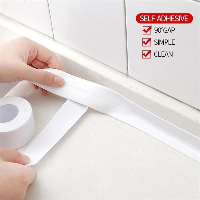 Bathroom Shower Adhesive Sink Sealing Strip Tape White