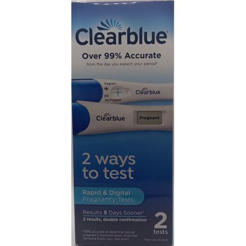 Clearblue Rapid & Digital Pregnancy Test - 2 Tests