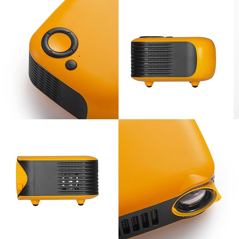 A2000 1080P Mini Portable Projector Children Projector, UK Plug(Black)