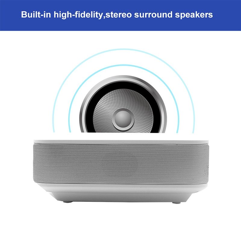 D40W 1600 Lumens Portable LED HD Digital Projector, Mirroring Version (Silver)