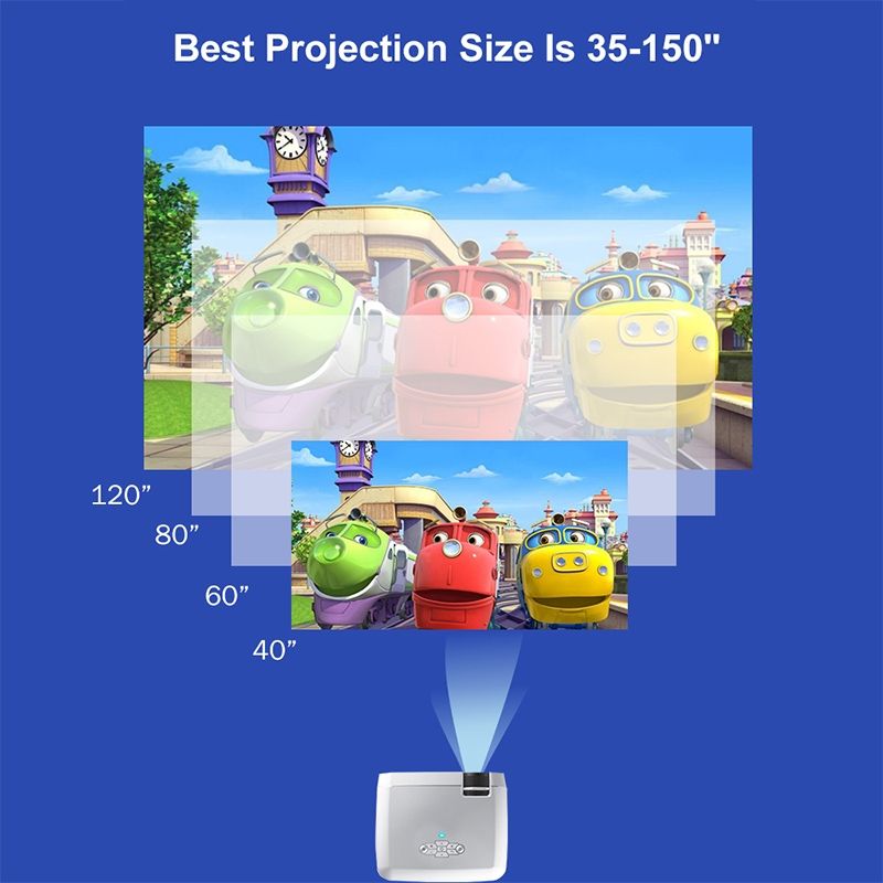 D40W 1600 Lumens Portable LED HD Digital Projector, Mirroring Version (Silver)
