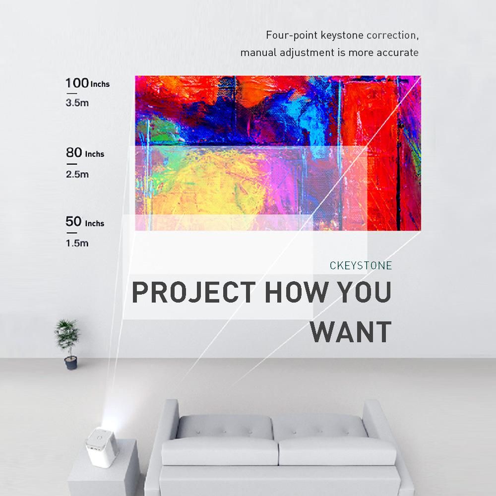 ZEEMR DIVA HD Projector 380ANSI Lumen Full HD 1080P Projector LED Theater BT4.04k Video Projector for Home Cinema