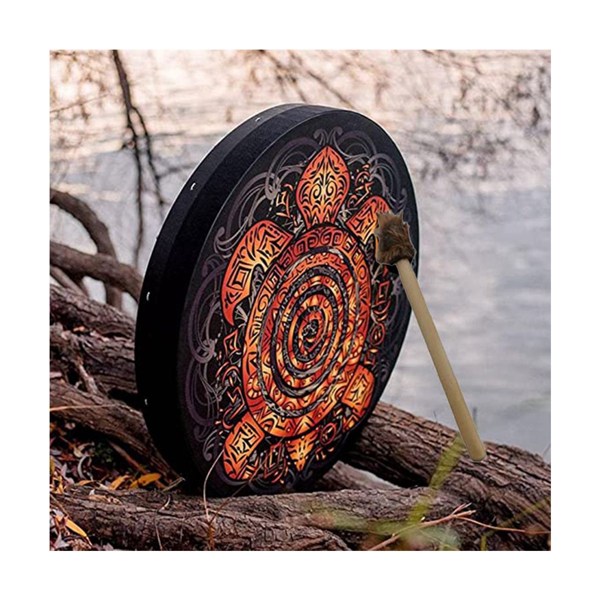Shamanic Drums, 10-Inch Tree Decorative