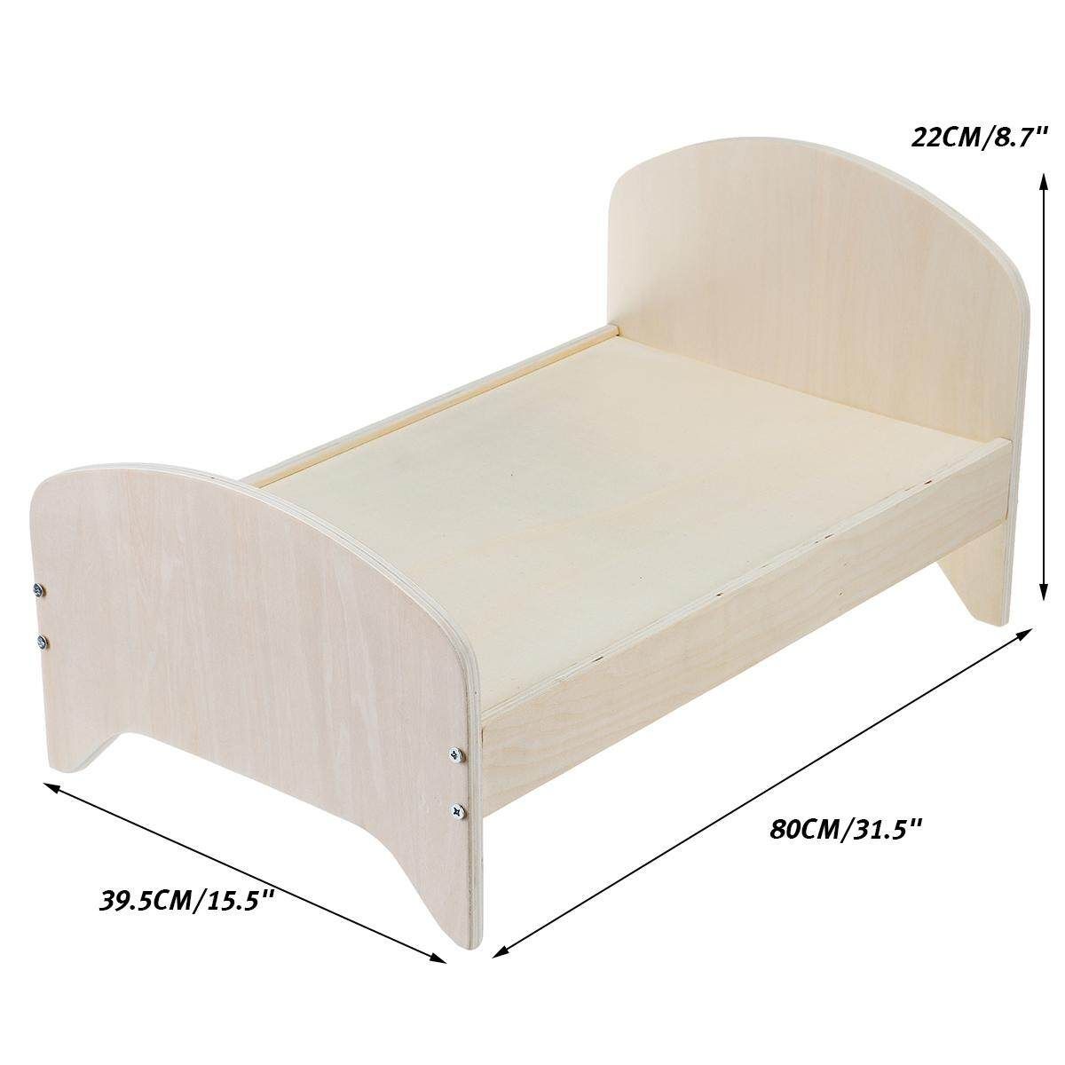 Wooden Doll Bed Play House Baby Child Toy Boy Girl Kindergarten Simulation Home Early Education Birthday Gift