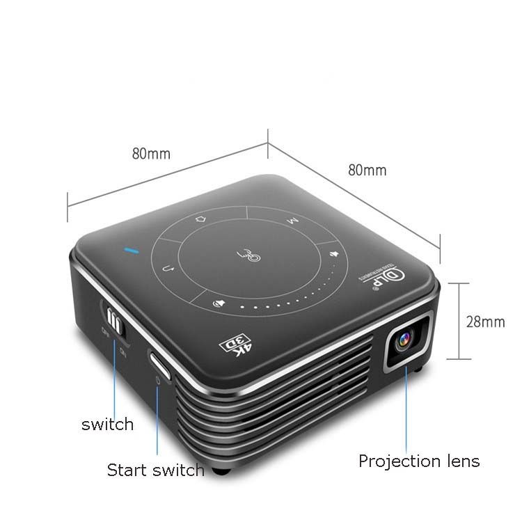 P11 854x480 DLP Mini Projector(Silver Gray)