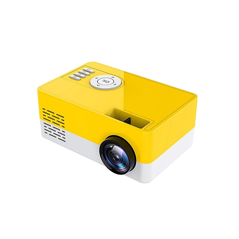 S261/J16 Mini HD 1080P Portable LED Projector, US Plug(Yellow White)