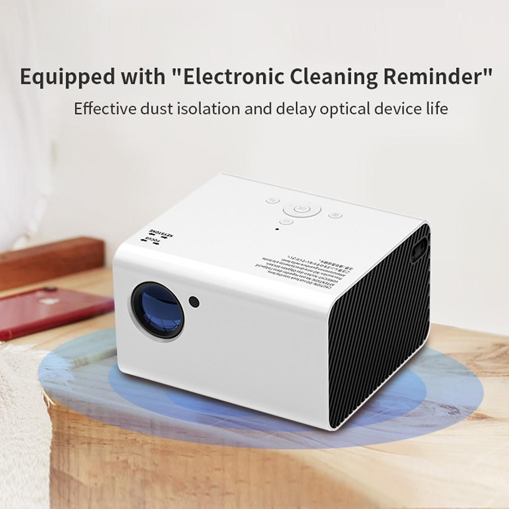 TOPRECIS T10 1080P Full HD Home Projector Andriod TV Projector Built-in Speaker HiFi Stereo Home Theater Compatible with USB/HDMI/AV/AC/IR/Audio Smart Cinema Video Projector
