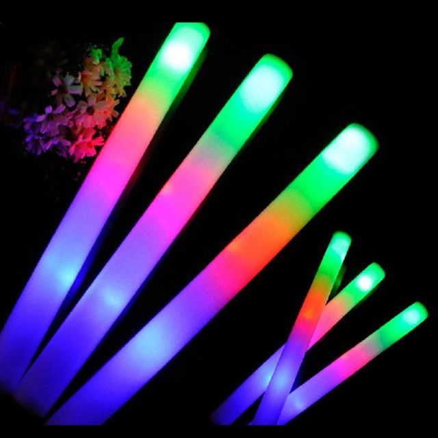 Foam Stick Glow Sticks Wands Multicolor Sponge Glowsticks