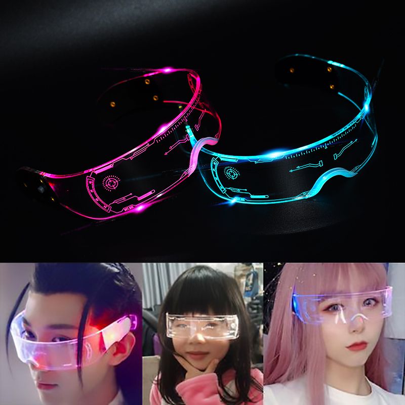 Cool Led Glasses Luminous Sunglasses Cyberpunk  Flash Party