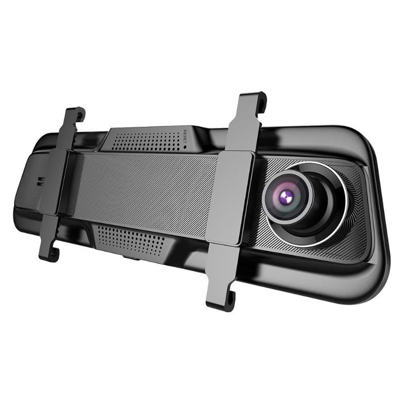 Anytek T12+ 9.66" Touch Screen Car DVR Camera FHD 1080P Rear View Mirror Dash Cam Dual Lens Video Recorder Night Vision Dashcam DJL