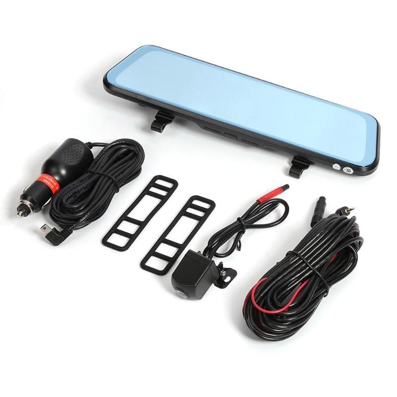 Anytek T12+ 9.66" Touch Screen Car DVR Camera FHD 1080P Rear View Mirror Dash Cam Dual Lens Video Recorder Night Vision Dashcam DJL