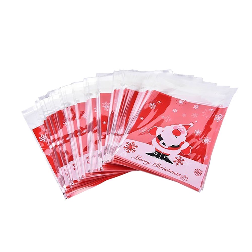 100Pcs Christmas Santa Claus Moose Snowman Snack Biscuits-2#