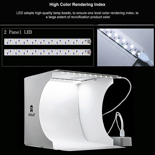 PULUZ Folding Lightbox Photography Photo Studio Softbox 1 2