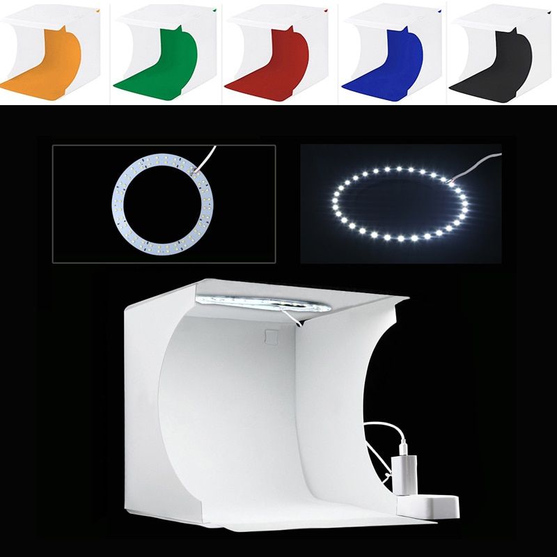 Mini Folding LED Lightbox Studio Portable Photography Photo