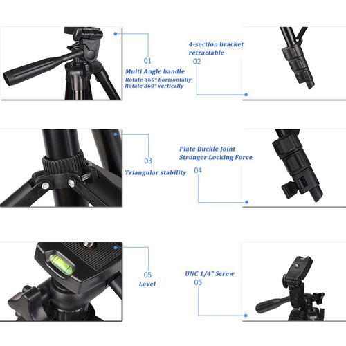 Outdoor Portable Stand Foldable  360° Tripod Stand Holder