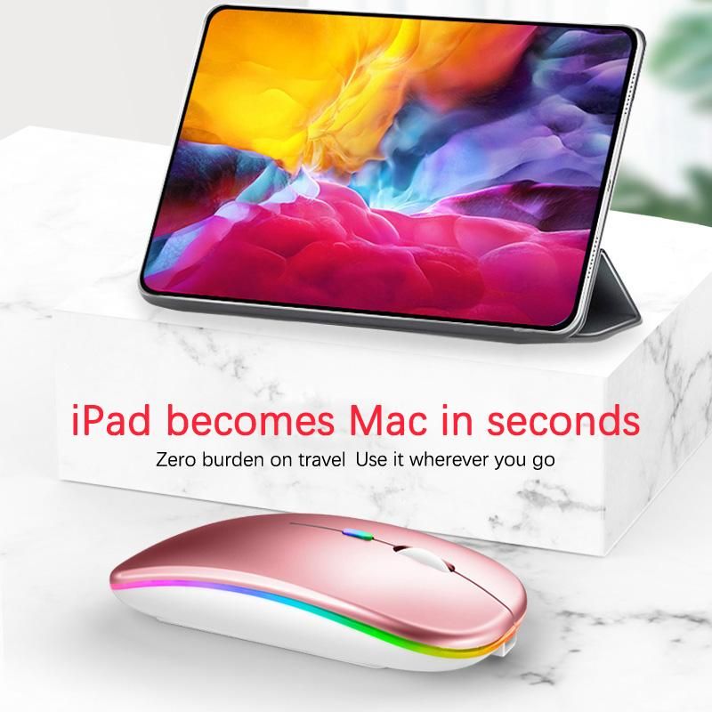 New Bluetooth Wireless Mouse with USB Rechargeable RGB Mise for Computer Laptop PC Macbook Gaming Mause Gamer 2.4GHz 1600DPI