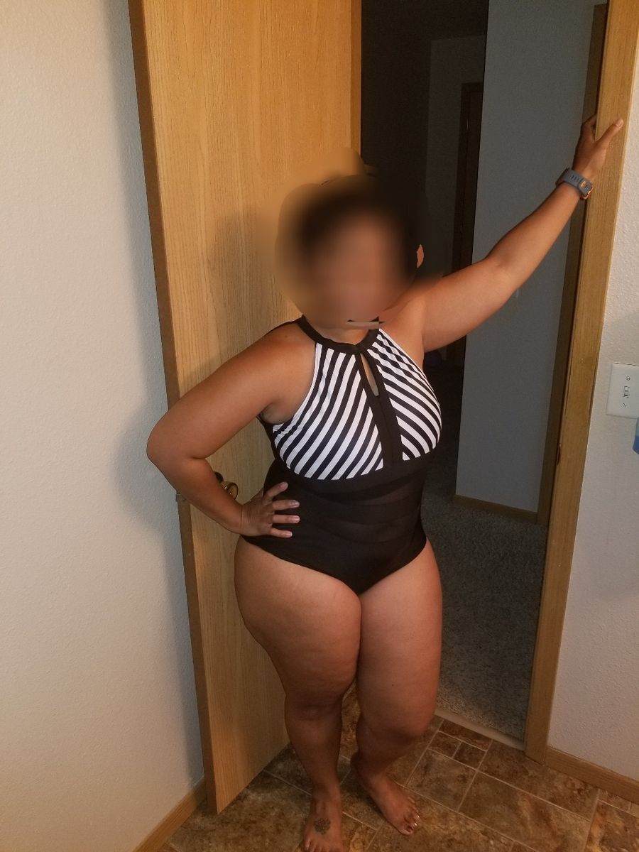 Panel Stripe Print Swimwear Black Halter One-piece Swimsuit Women Patchwork Bandage Size 5XL(Black)