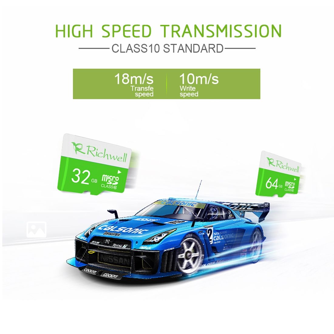 Richwell 16GB High Speed Class 10 Micro SD(TF) Memory Card