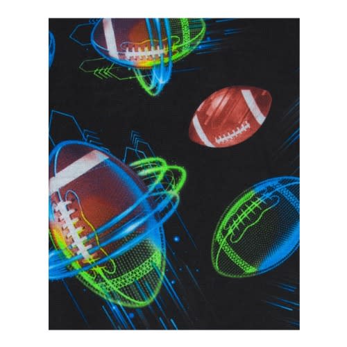 Boys Mornings And Football Short Sleeve Cotton Snug Fit Pyjamas Sleepwear- 4pcs
