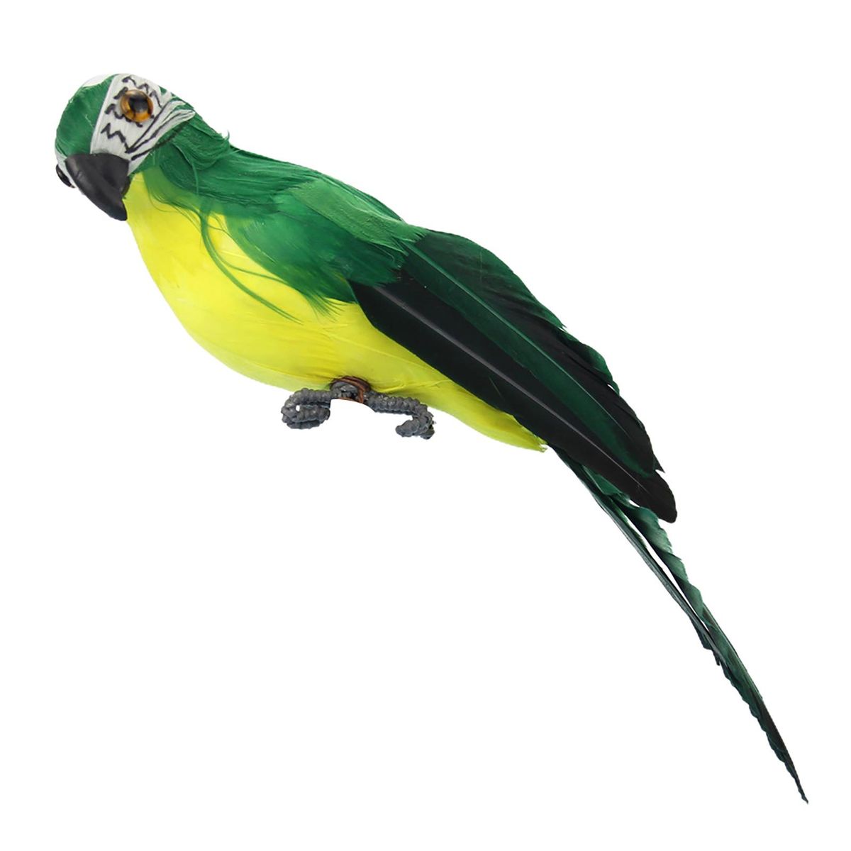 Bird Figurine Hand-crafted Artificial Parrot Model Home Desktop Decor Green