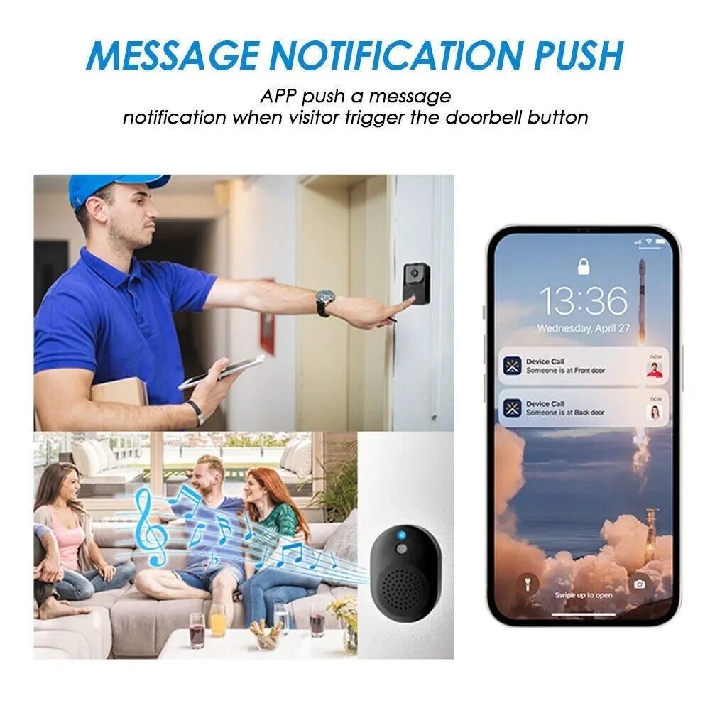 Video Door Bell WiFi Smart DoorBell With Camera & Phone App