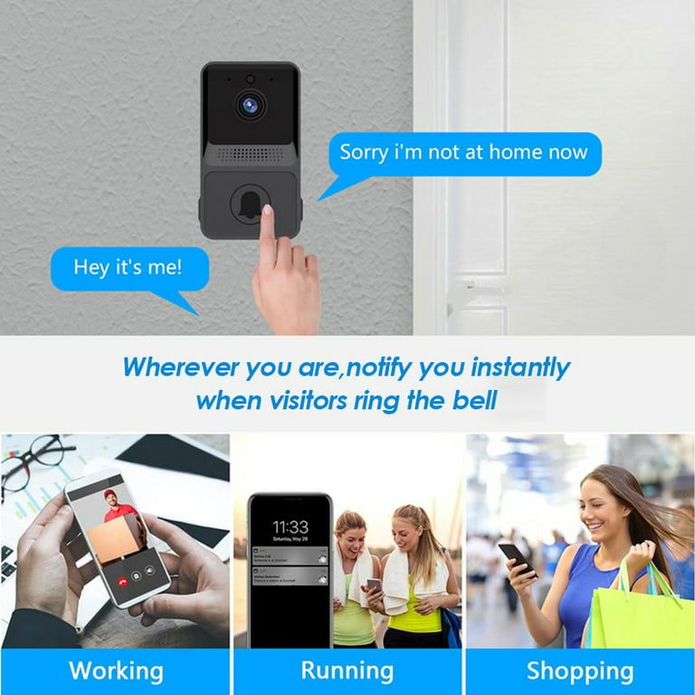 Video Door Bell WiFi Smart DoorBell With Camera & Phone App