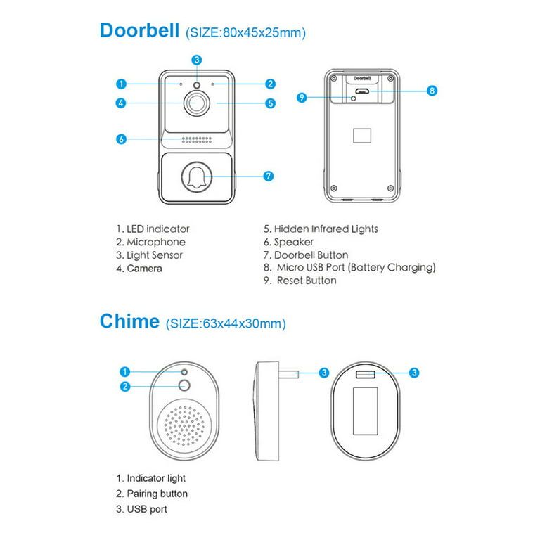 Video Door Bell WiFi Smart DoorBell With Camera & Phone App