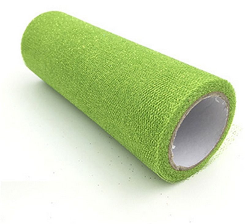 9.2m Glitter Organza Tulle Roll Spool Fabric Ribbon DIY Tutu Skirt Gift Craft Baby Shower Wedding Party Decoration Gold Silver Fruit Green