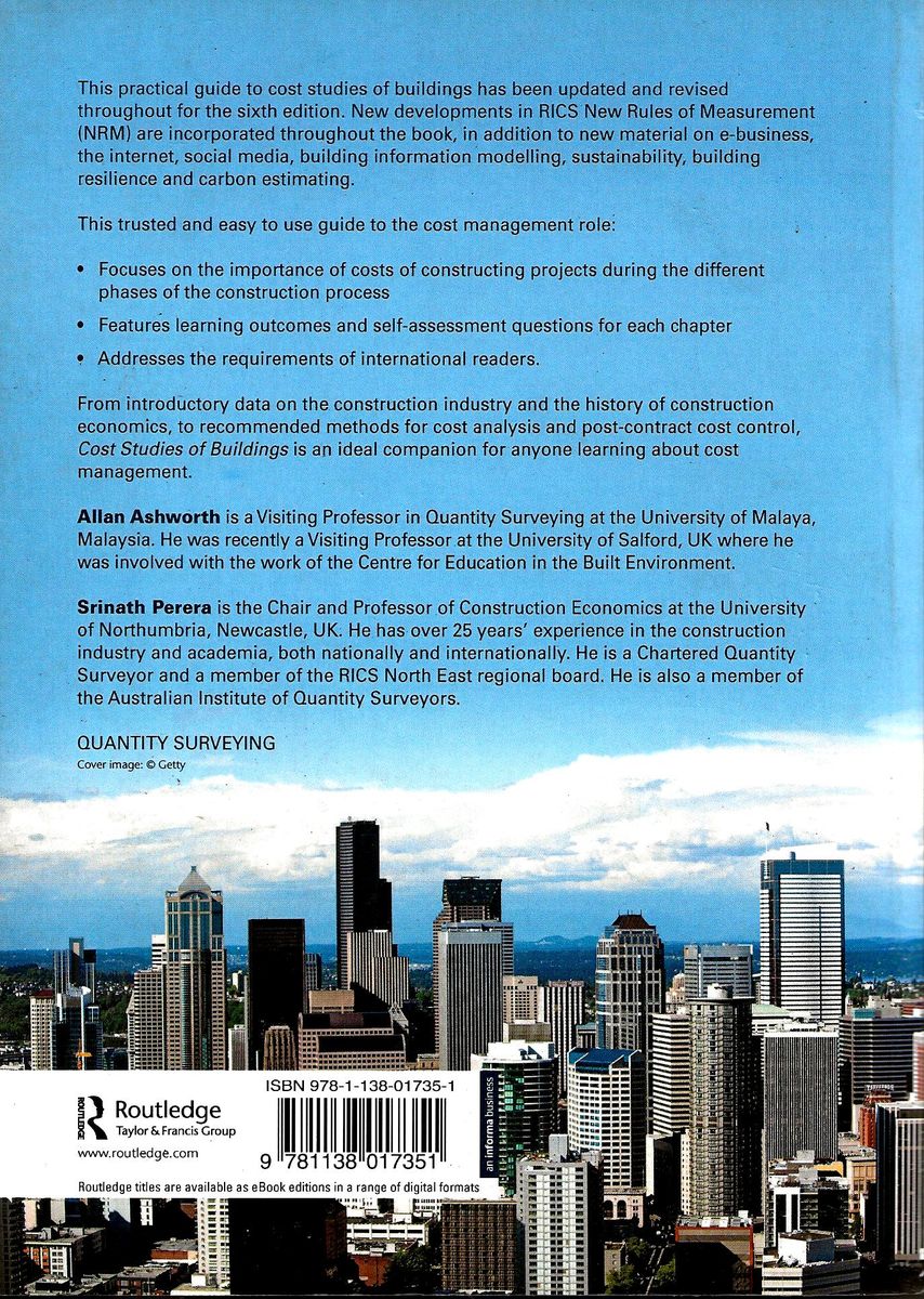 Cost Studies Of Buildings