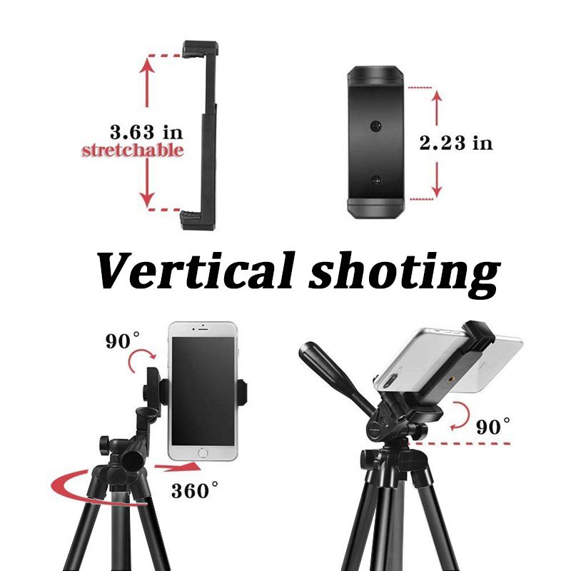 Tripod Stand Phone Camera Stretchable Adjustable Stand Holder + Remote Control