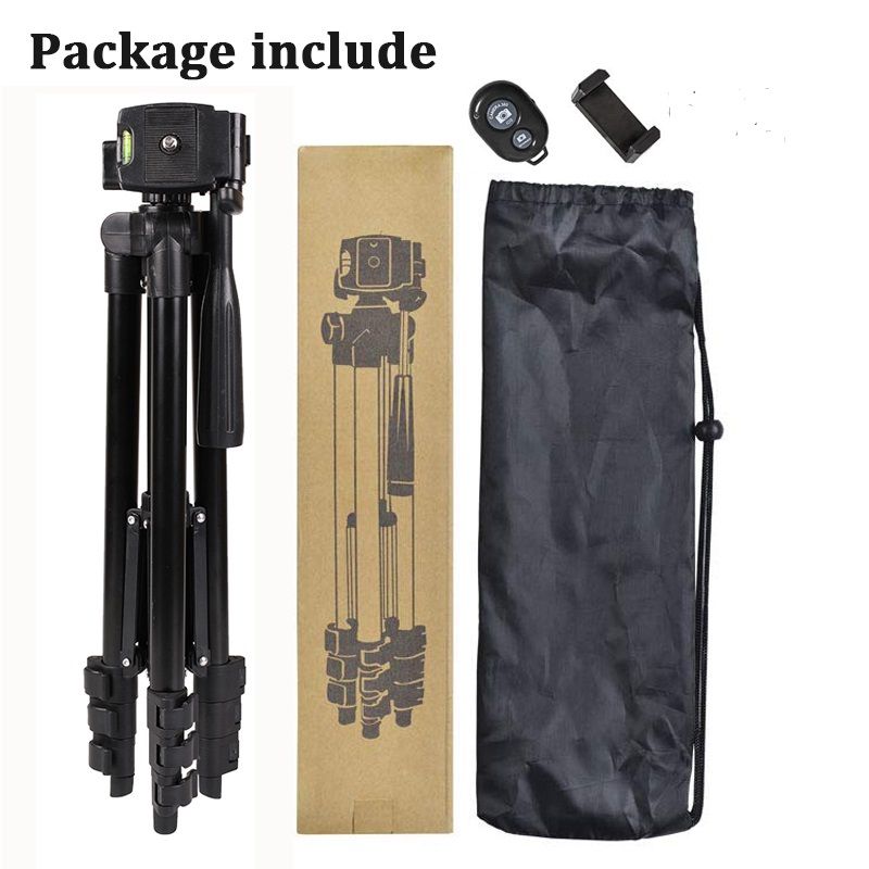 Tripod Stand Phone Camera Stretchable Adjustable Stand Holder + Remote Control