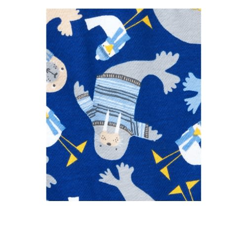 Boys Hi Mom Snug Fit Cotton Long Sleeve Pyjamas Sleepwear- Blue