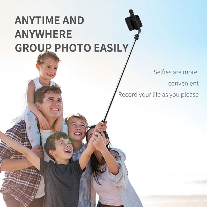 Bluetooth Wireless Selfie Stick Mini Tripod Extendable Monopod With Fill Light Remote Shutter For IOS Android