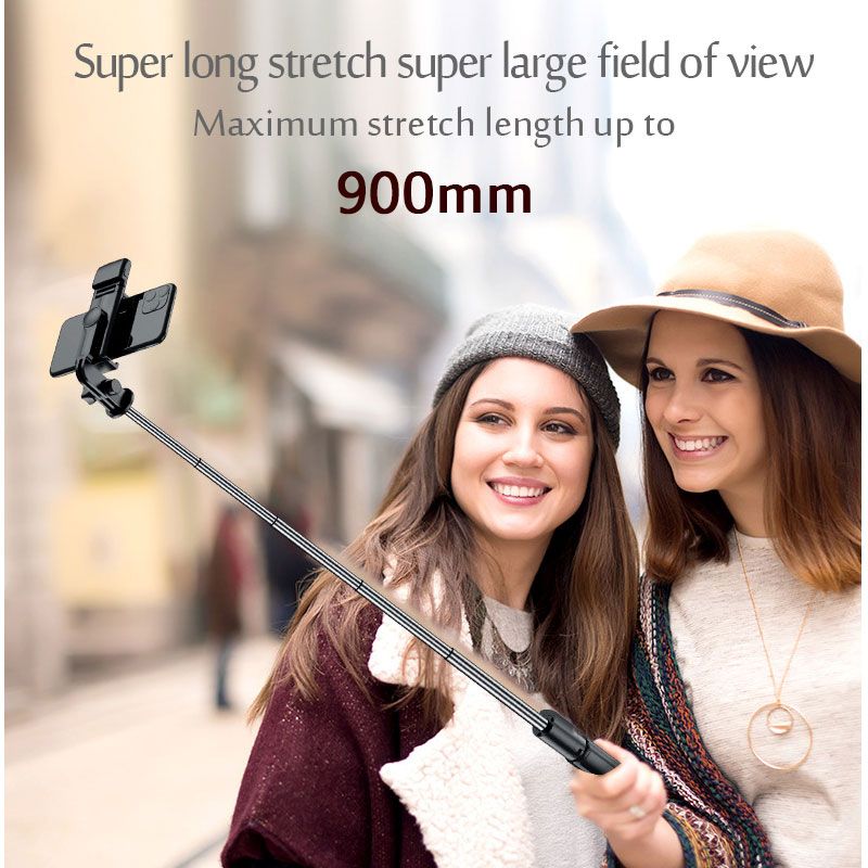 Bluetooth Wireless Selfie Stick Mini Tripod Extendable Monopod With Fill Light Remote Shutter For IOS Android