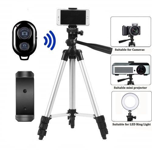 Tripod Stand Adjustable Selfie Stick Phone Camera Stand Holder + Bluetooth Remote Control