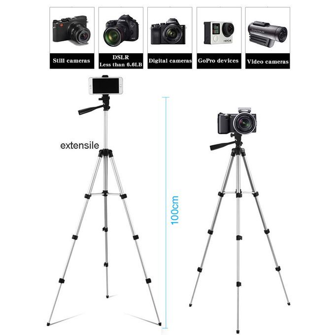 Tripod Stand Adjustable Selfie Stick Phone Camera Stand Holder + Bluetooth Remote Control